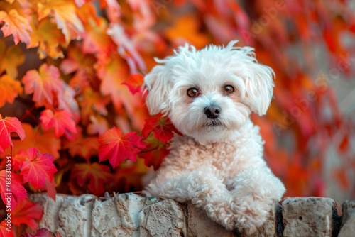 adorable bichon maltese dog