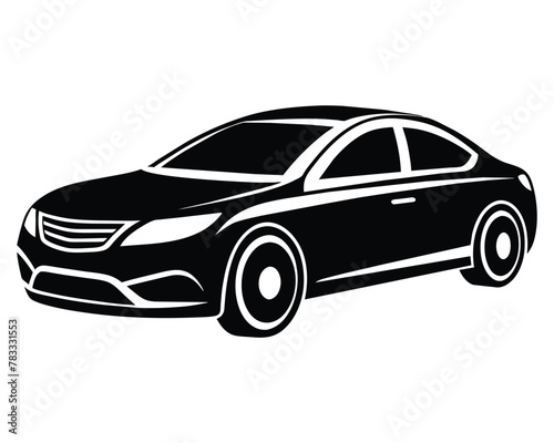 Modern car silhouette vector illustration