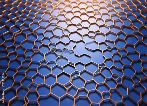 Abstract Blue Honeycomb like design Background © Louis