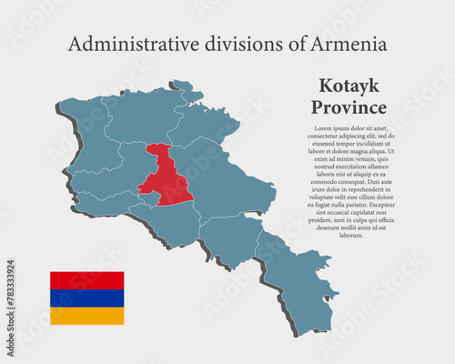 Vector map Armenia, province Kotayk