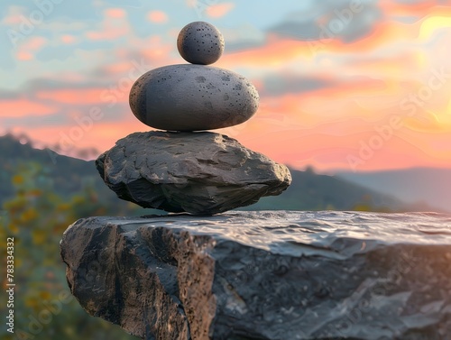 Concept of harmony and balance in life and work photo