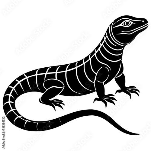 nile-monitor--silhouette-vector-style