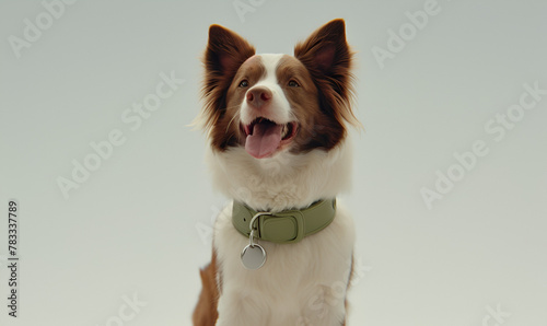 Happy Border Collie with Its Tongue Out