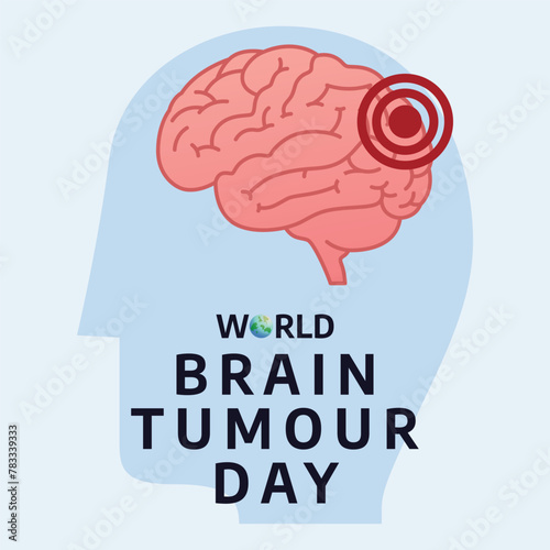 World Brain Tumour Day design template. brain vector design. flat design. eps 10.