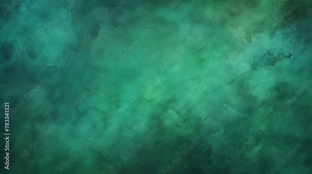 Emerald green color. Abstract green and teal textured background reminiscent of underwater or natural elements, artistic and serene for versatile use in design projects 