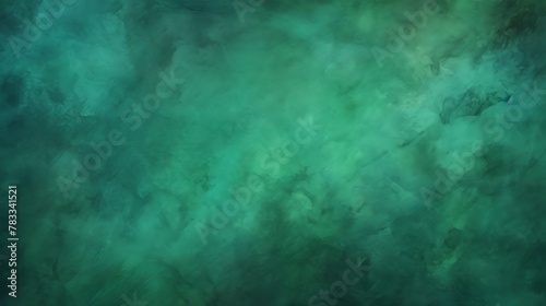 Emerald green color. Abstract green and teal textured background reminiscent of underwater or natural elements, artistic and serene for versatile use in design projects  © Vivid Canvas