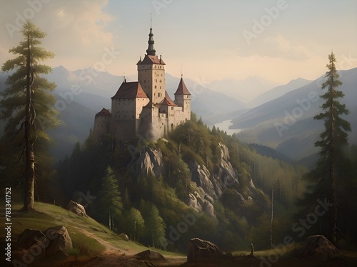 Old Polish Castle On Mountain