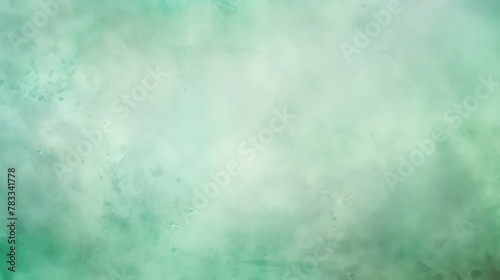 Mint green color. Abstract green and blue watercolor background texture with a gentle gradient and vintage feel for versatile use in design projects. 