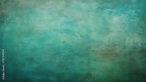 Verdigris color. Abstract turquoise and blue watercolor background texture with vintage aesthetic perfect for a versatile backdrop in creative projects and designs.  photo