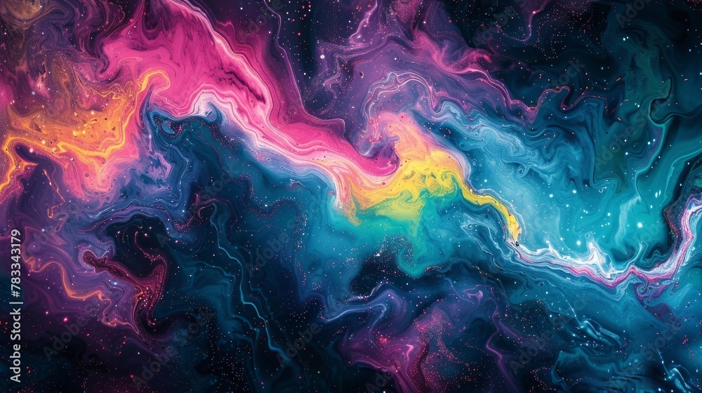 Fototapeta premium Vibrant Abstract Background in Blue, Pink, and Orange