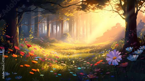 Dream forest  fairy tale in autumn