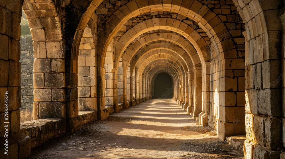 Ancient classic architecture stone arches
