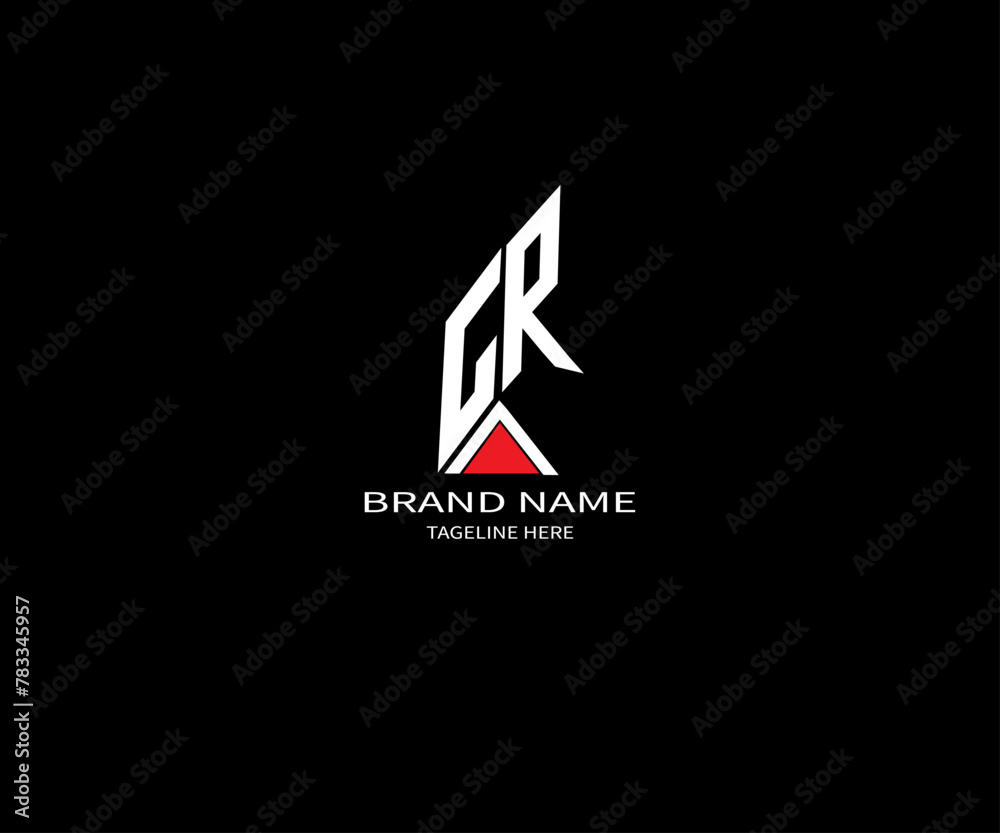 GR letter logo design with white background in illustrator. Vector logo, calligraphy designs for logo, Poster, Invitation, etc.