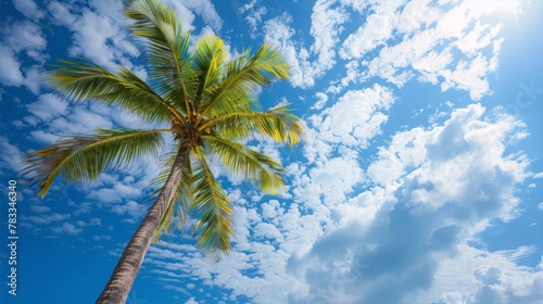 palm tree and blue sky