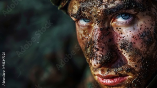 camouflaged soldier, photo