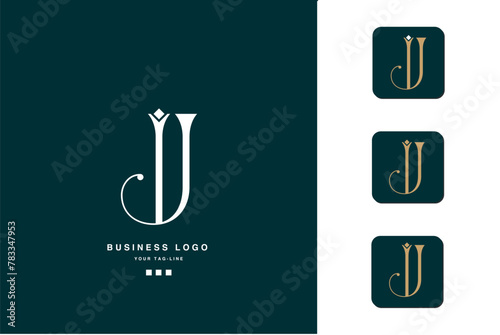 JI, IJ, J, I, Abstract Letters Logo Monogram photo