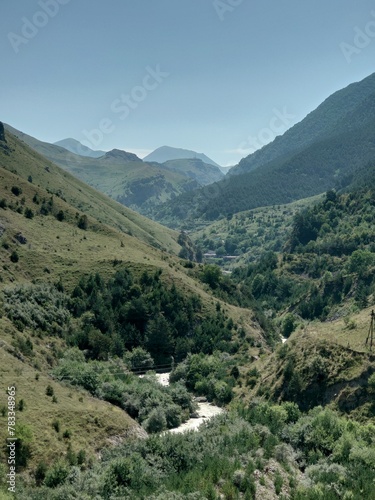 landscape with mountains and sky