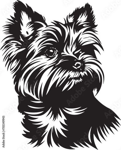 yorkie dog vector silhouette