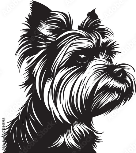 yorkie dog vector silhouette