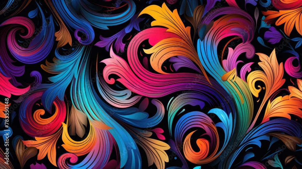 Macro illusion art: a closeup view of intricate swirling details. Macro illusion art: a closeup view of intricate swirling details.