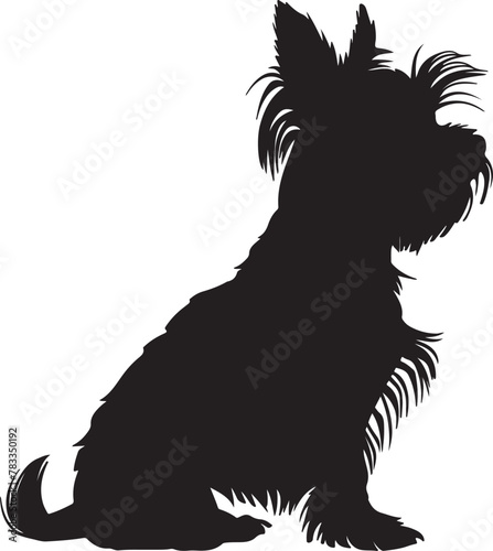 yorkie dog vector silhouette