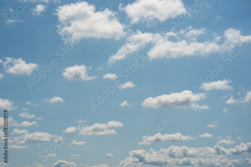 blue sky with white small clouds,sky background photo
