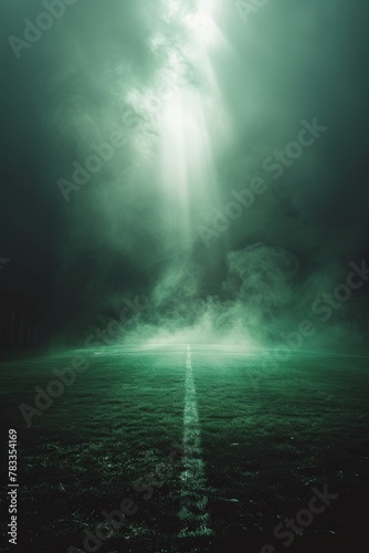 Stadium Filled With Dark Clouds