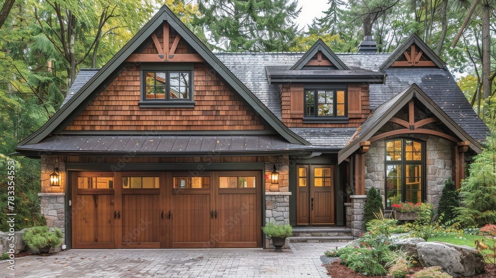 Large House With Two Garages and Stone Driveway Large House With Two Garages and Stone Driveway