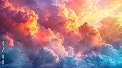 Abstract fantasy of colorful clouds