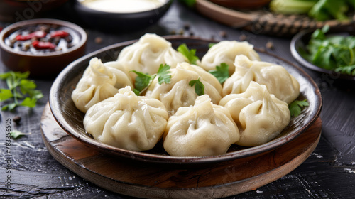 Homemade dumplings are made with dough and minced meat. They are similar to ravioli, filled with meat.