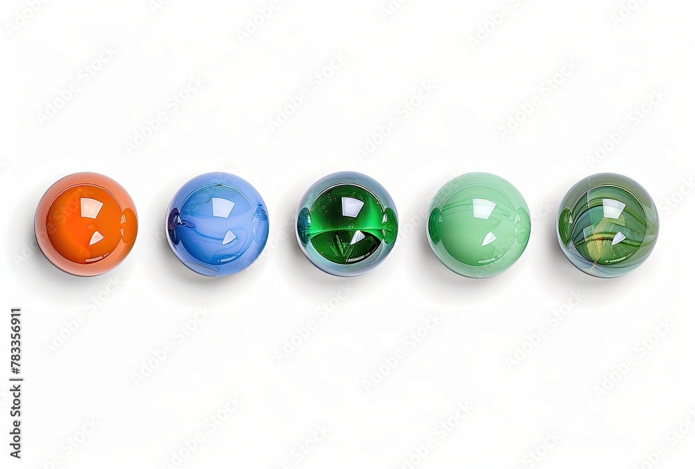 Colorful glass balls on a white background. 3d illustration. Colorful glass balls on a white background. 3d illustration.