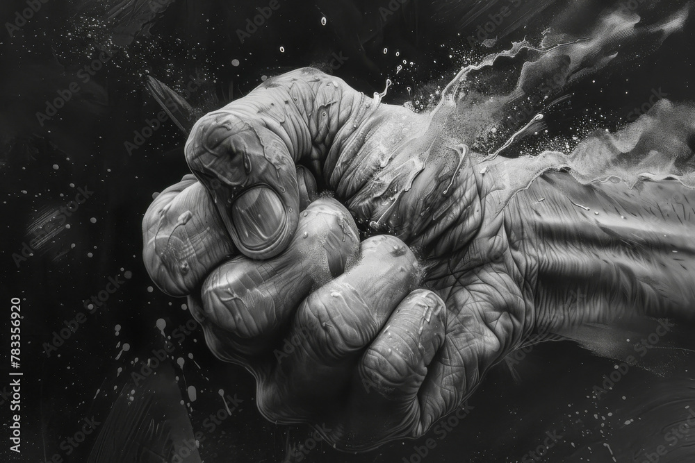 Dramatic Hand Gesture with Powerful Snap Impact Dramatic Hand Gesture with Powerful Snap Impact