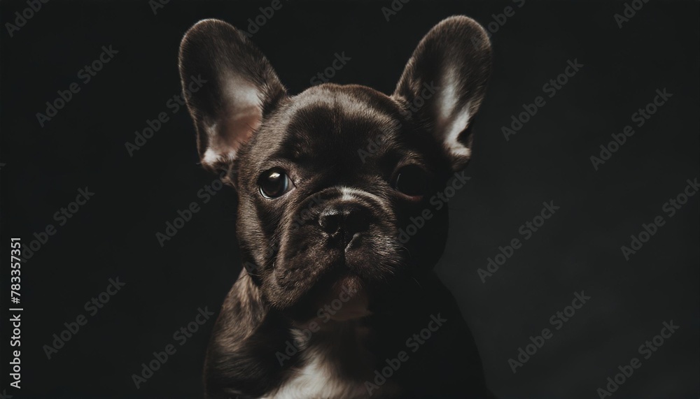 french bulldog puppy portrait isolated on white
