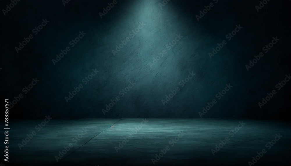 empty concrete wall background with spotlight floor for product placement and presentation - obrazy, fototapety, plakaty 