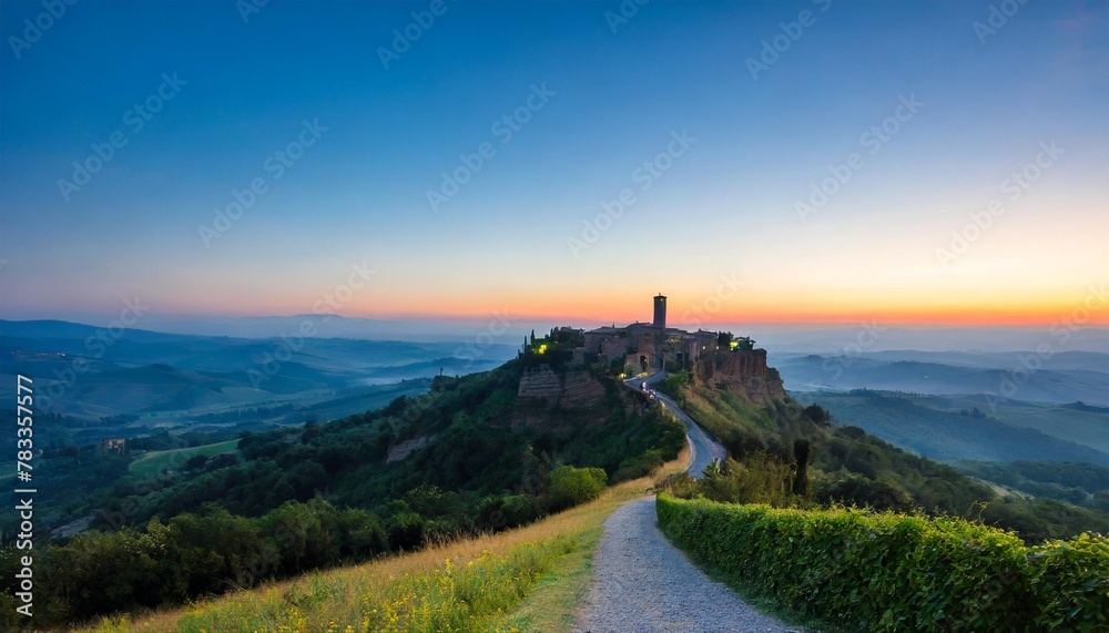 podere belvedere at val d orcia during sunrise