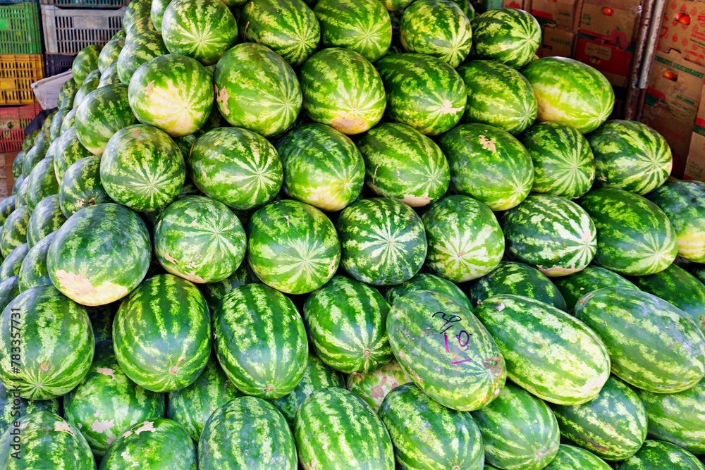Fototapeta premium Frische Melonen zum Verkauf