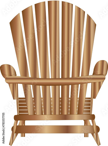 Wooden Adirondack chair illustration