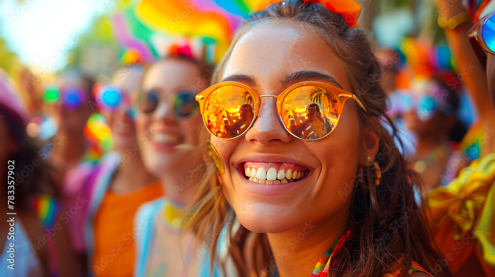 Happy LGBT Community Enjoying Pride Scene
Happy LGBT Community Enjoying Pride Scene