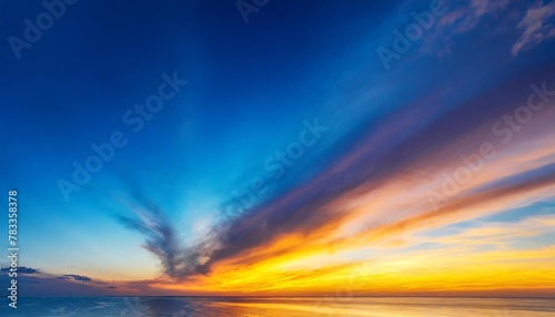 colorful cloudy sky at sunset gradient color sky texture abstract nature background ukrainian flag color © Josue