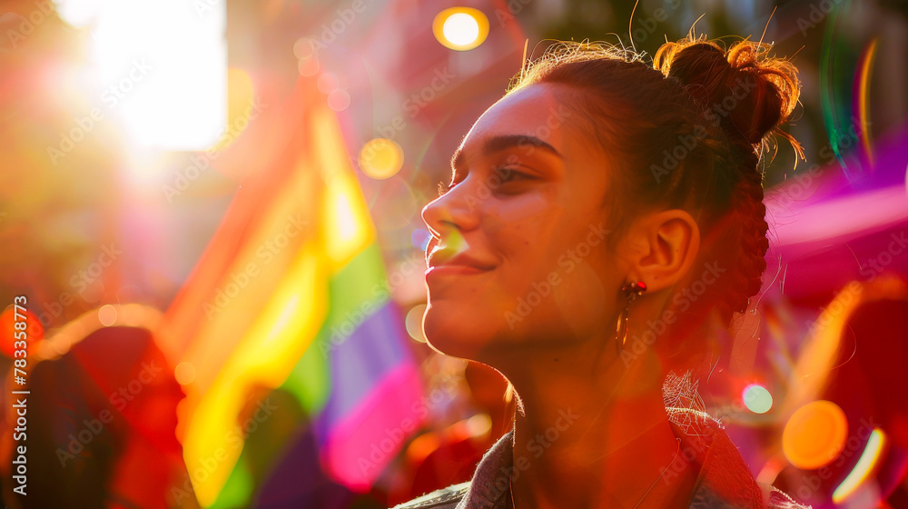 Young People Supporting LGBTQ+ Community at Pride
