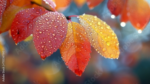 Morning Dew: Close Up of Water Drops on Leaf