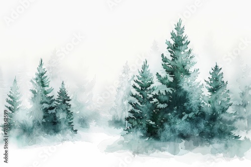 Trees covered in snow © BrandwayArt