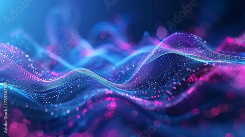 ethereal abstract digital background for technological processes and ai concepts