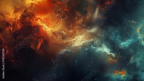 ethereal space odyssey abstract cosmic background digital art