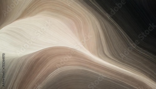 graphic design background with modern soft curvy waves background design with light tan dim tan and dark tan color