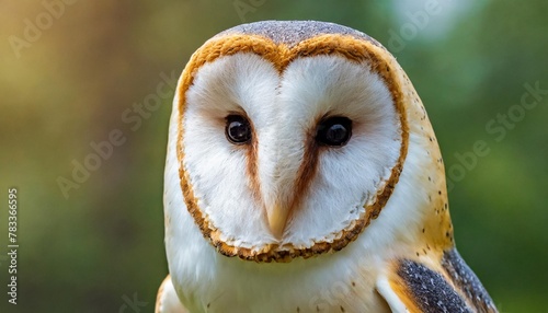common barn owl tyto albahead close up © Michelle