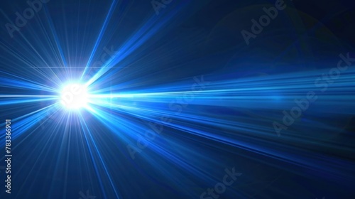 Blue light flash beam flashes, Blue light flare special effect © ellisa_studio