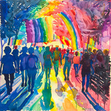 Artistic Representation of LGBT Pride March