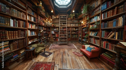 Room Filled With Books and Furniture