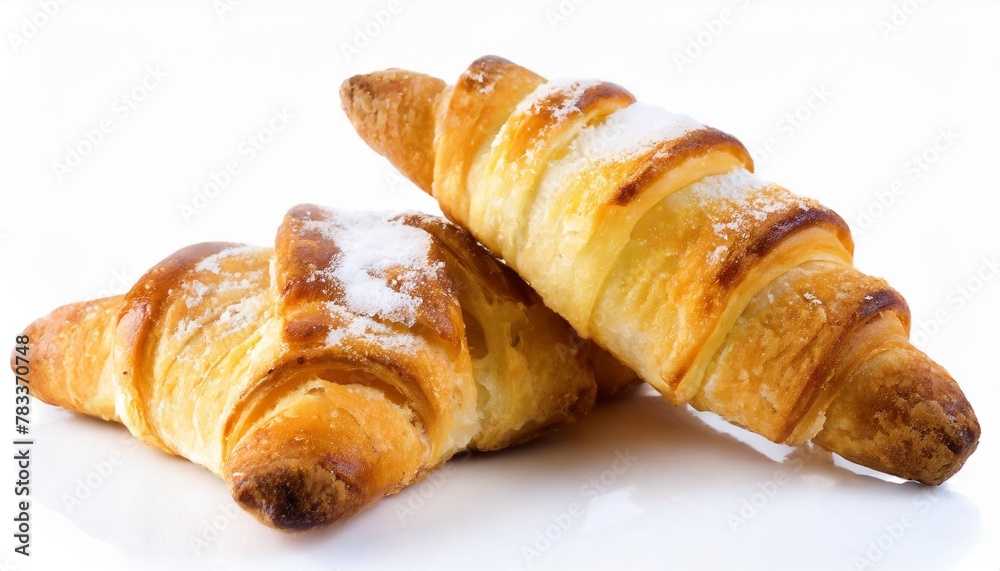 fresh puff pastries isolated